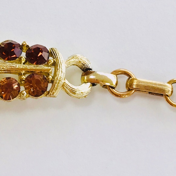 Vintage 50’s Signed Lisner Glam Crystal Rhinestone Collar Necklace 16” EUC - Picture 15 of 16